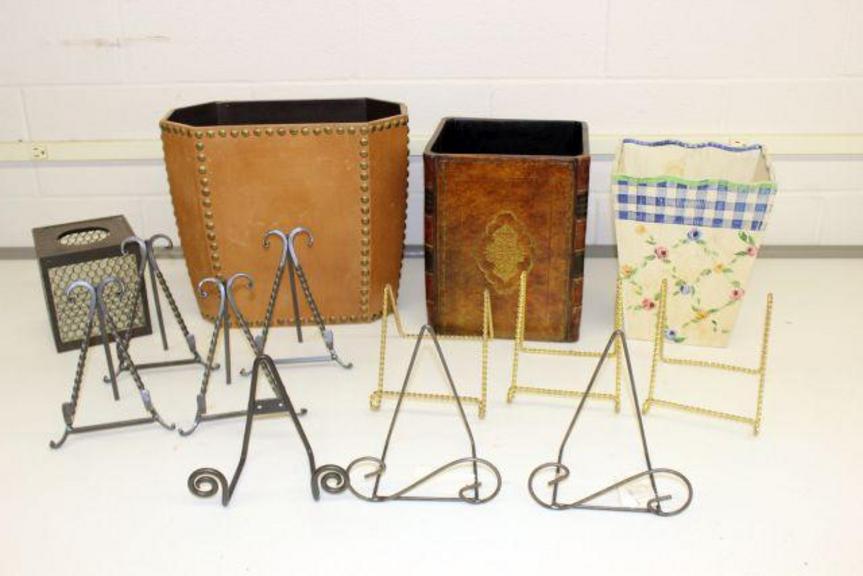 Auction Ohio Waste Baskets Plate Holders