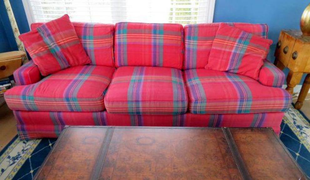 Red Plaid Sofa