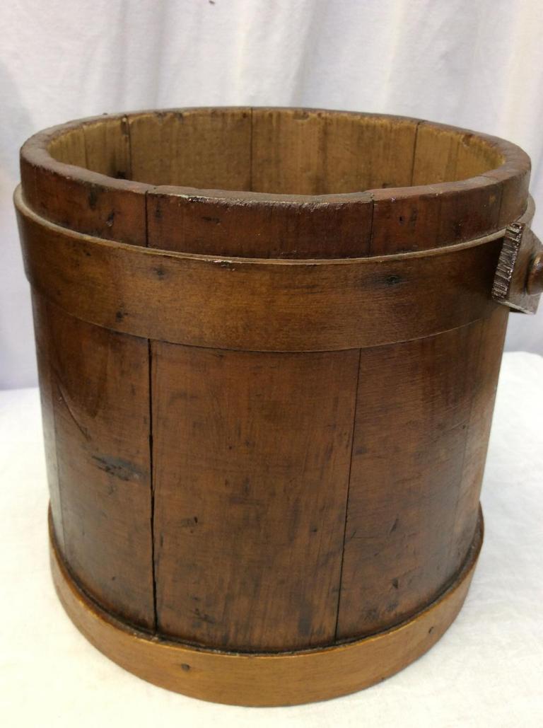 Auction Ohio Antique Wood Bucket