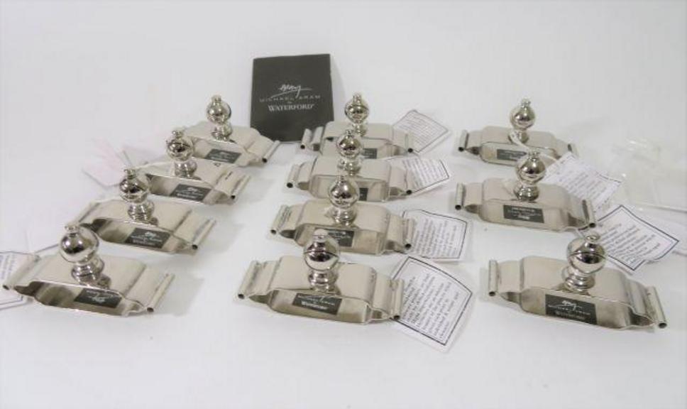 Auction Ohio Waterford Napkin Rings