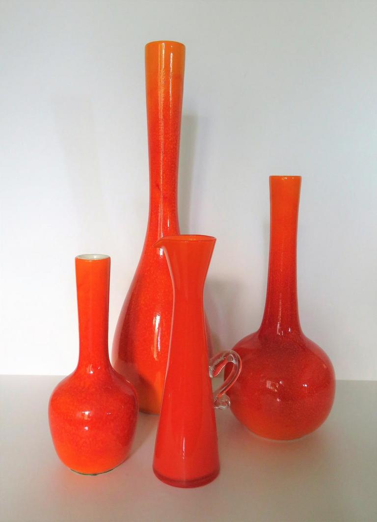 Auction Ohio Orange Vases