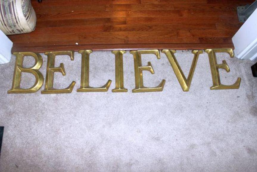 Auction Ohio Believe Letters