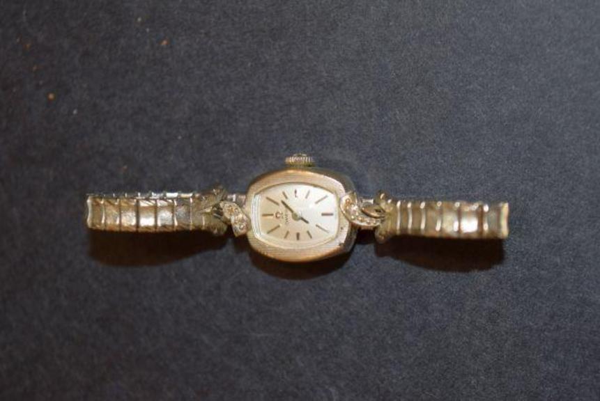 ladies omega watch 14k gold