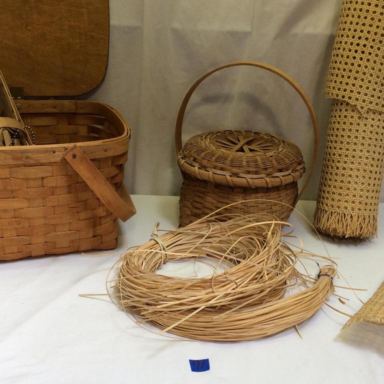 Auction Ohio Baskets Wicker Repair Supply