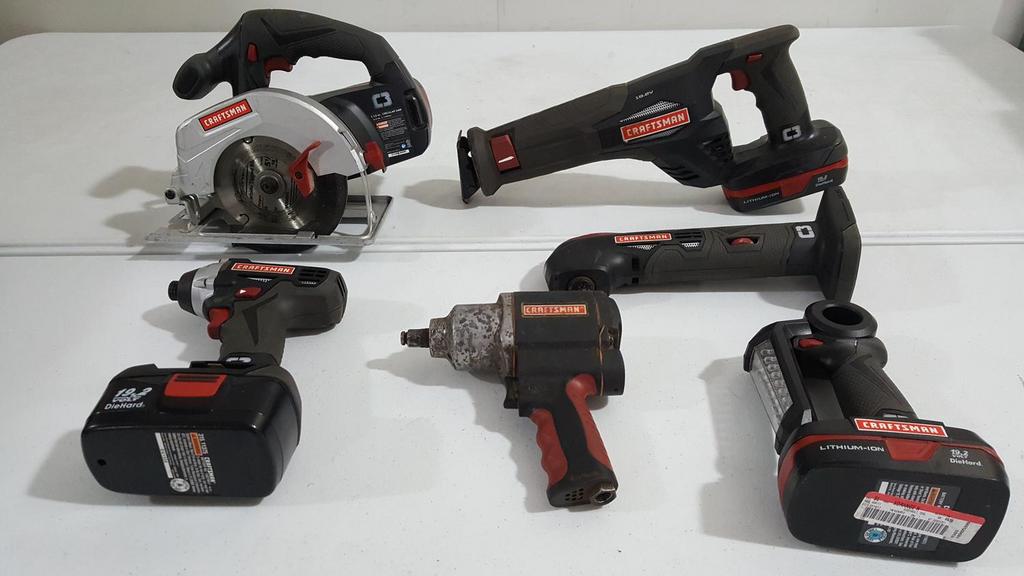 6 piece deals craftsman cordless combo