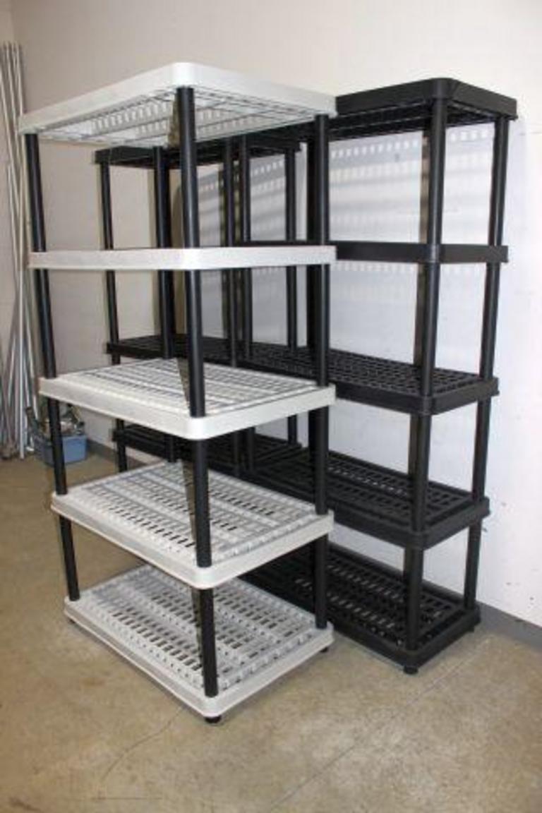 Auction Ohio Plastic Shelving Units