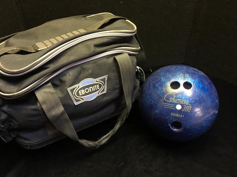 Auction Ohio Bowling Ball in Bag