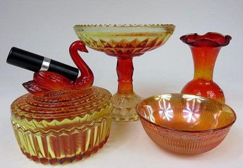 Auction Ohio Amberina Glass
