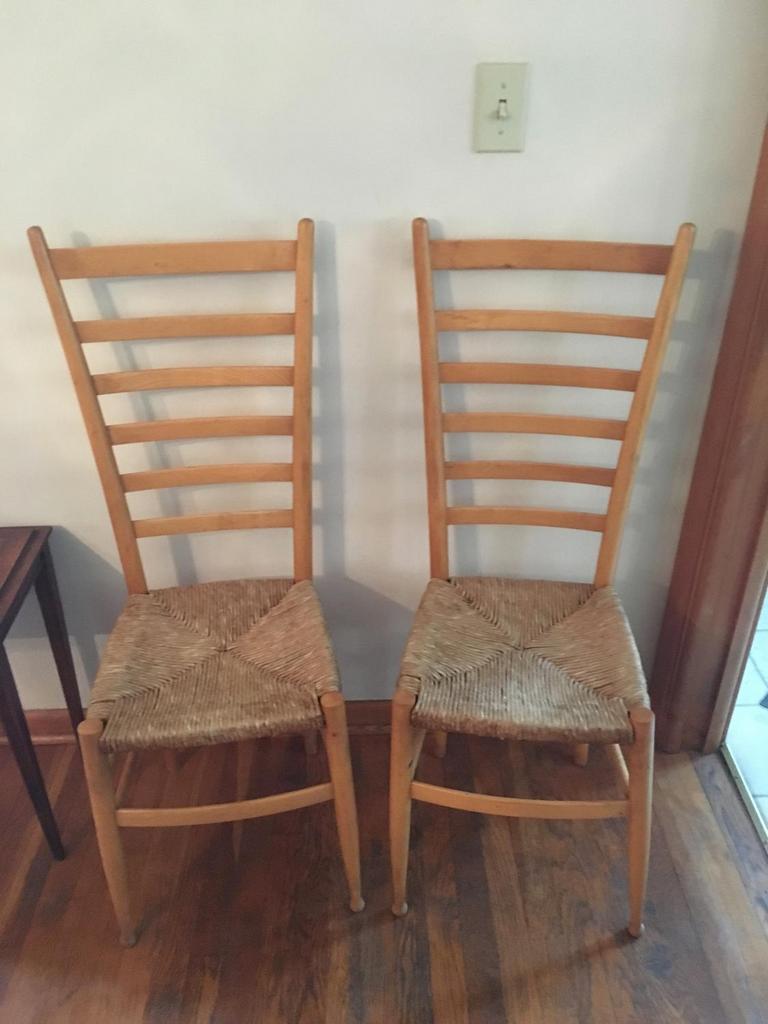 Auction Ohio Mid Cent Ladderback Chairs