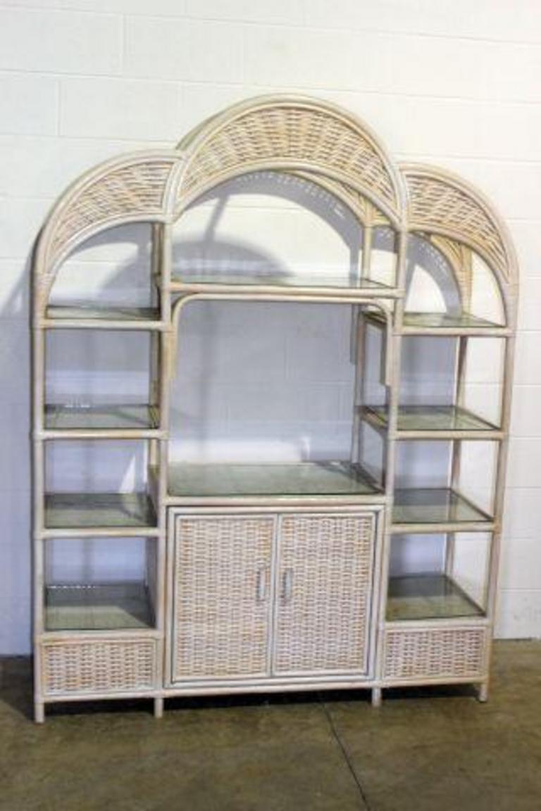 Auction Ohio Rattan Shelf