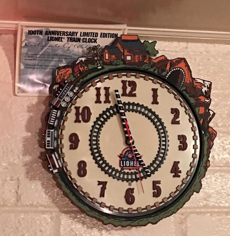 Auction Ohio Lionel Train Clock 100th Anny