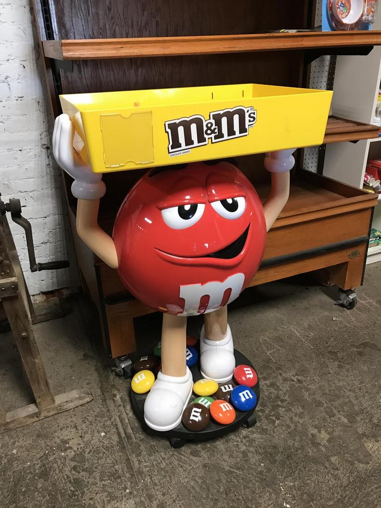 Auction Ohio Large Rare Red M&M Display