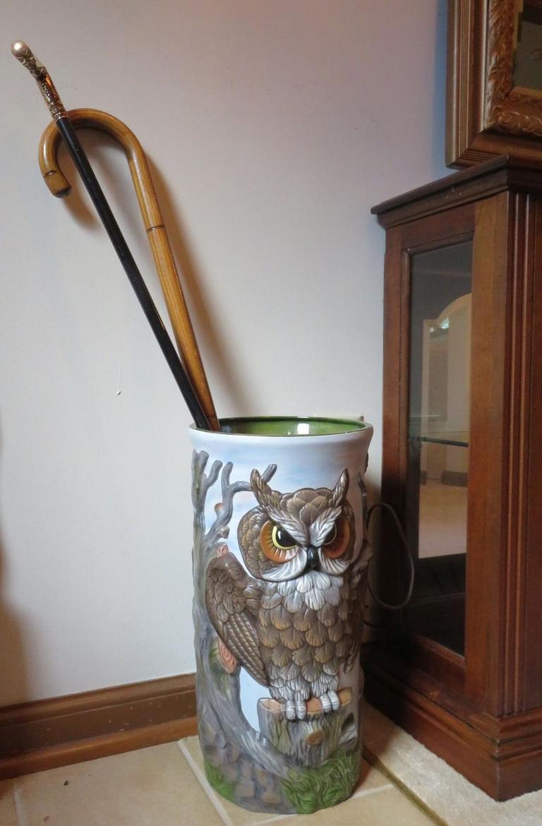 ceramic umbrella holder on Auction Ohio Umbrella Stand Canes