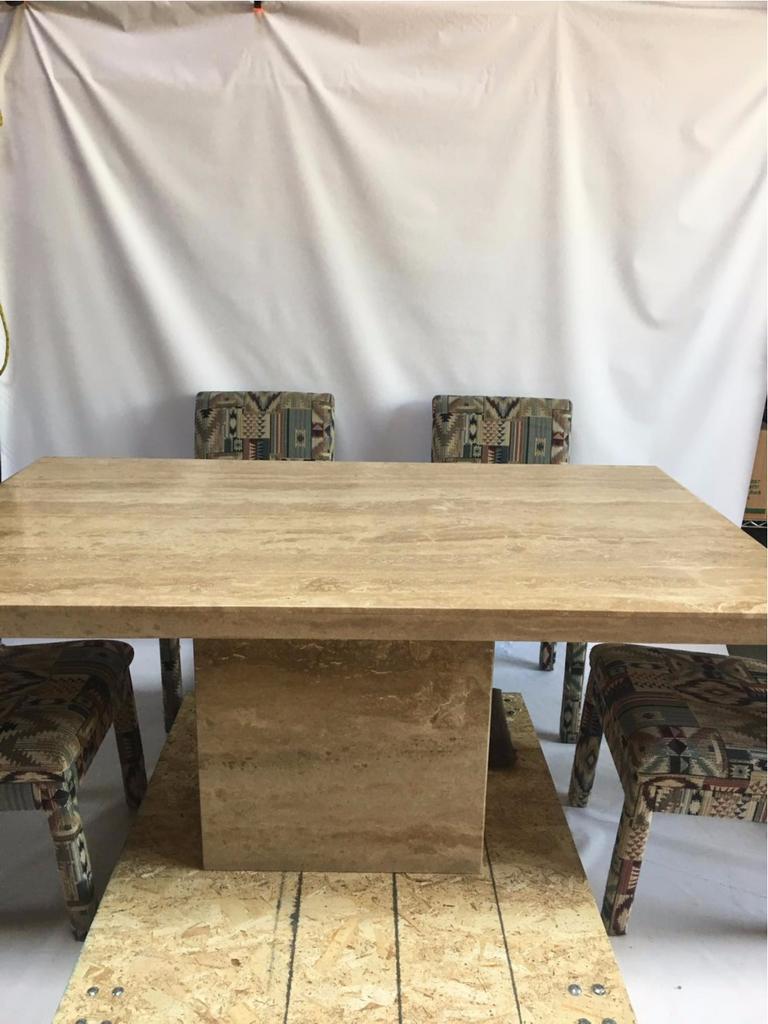 Auction Ohio Travertine Dining Table