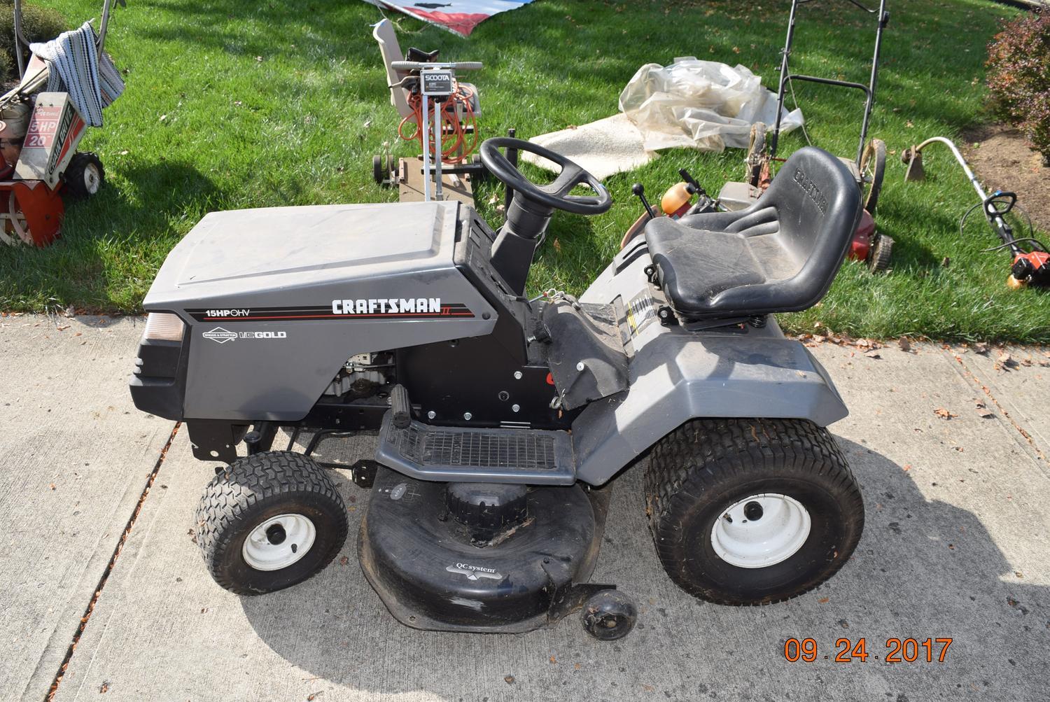 Craftsman 15 hp 42 riding mower new arrivals