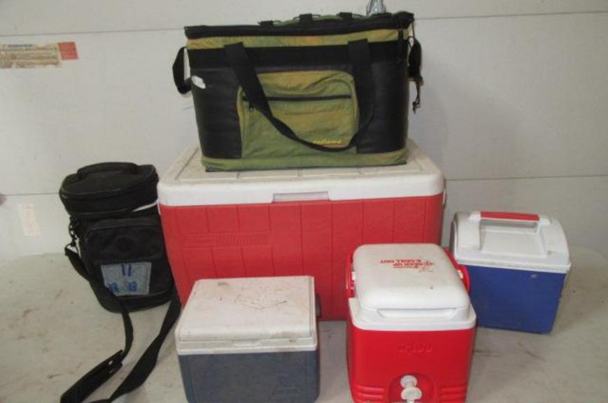 small red cooler