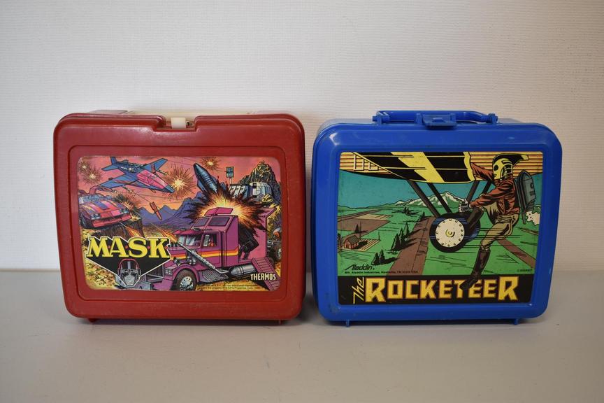 Vintage Plastic Batman Lunch Box and Matching Thermos. 