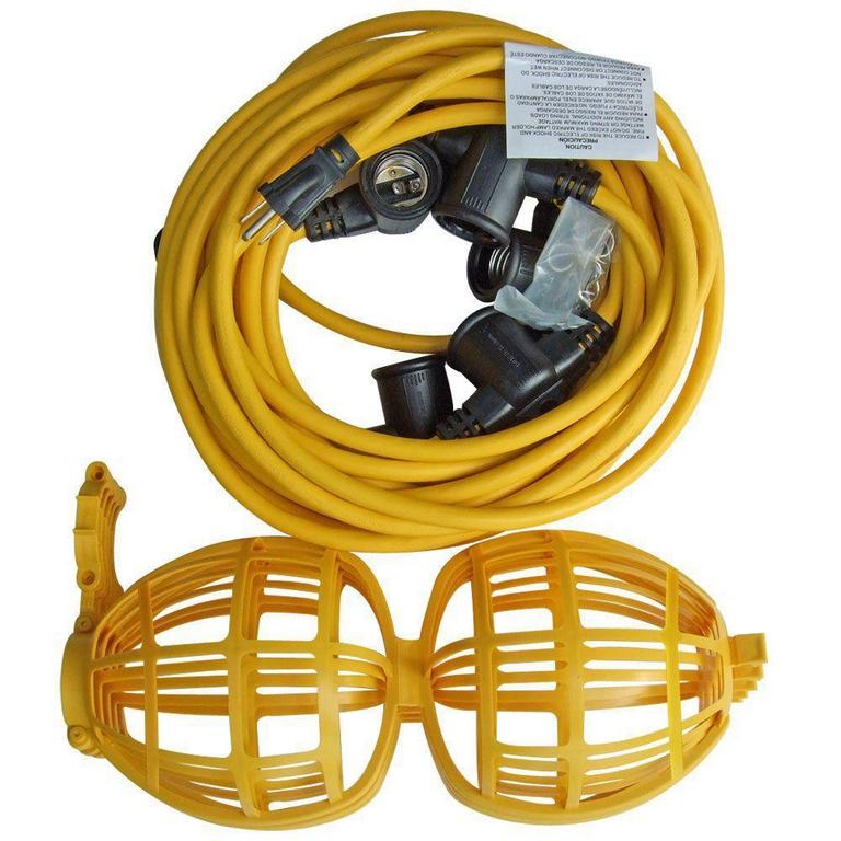 HUSKY 50 FT CAGED WORK LIGHTS