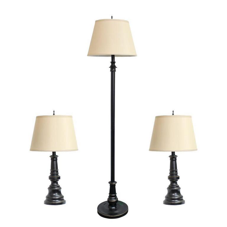 ELEGANT DESIGNS 3PC LAMP SET