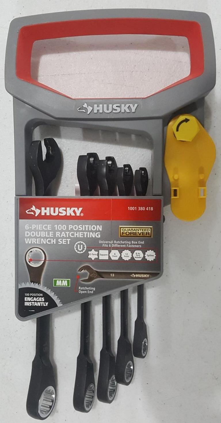 Husky double ratcheting on sale wrench set