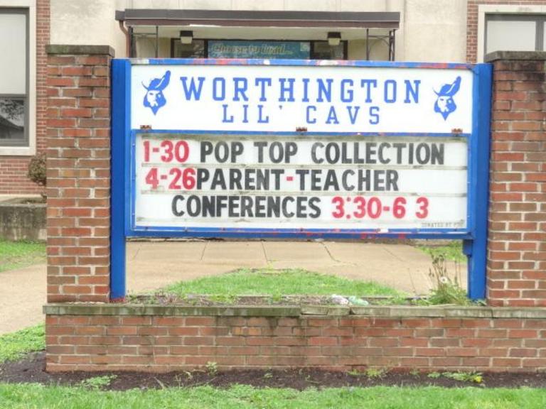 Auction Ohio Worthington School Sign