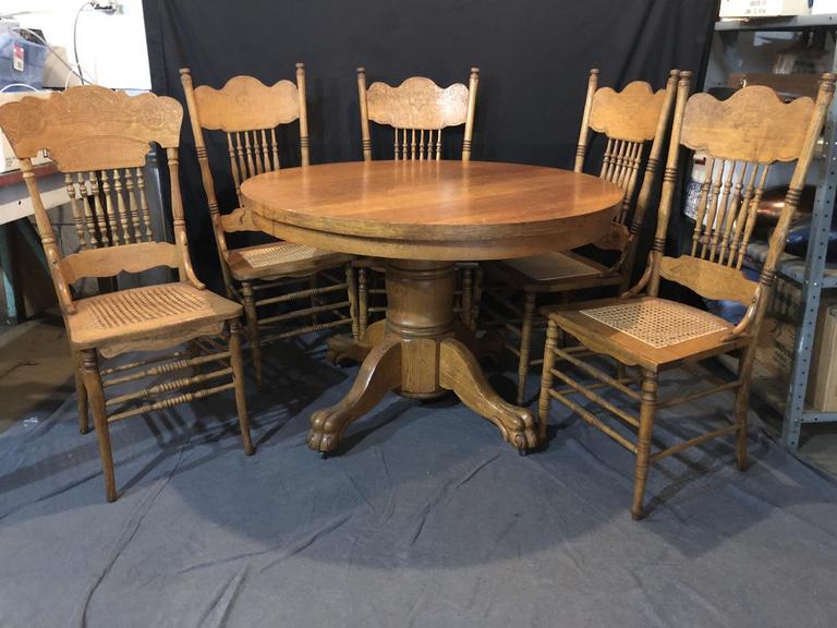 Clawfoot table and cheap chairs