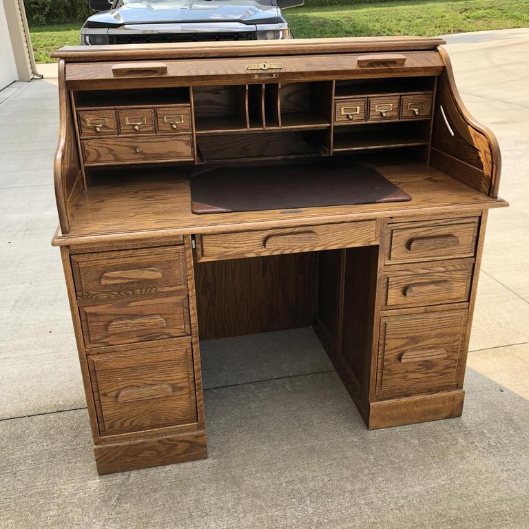 Auction Ohio OAK CREST ROLL DOWN DESK