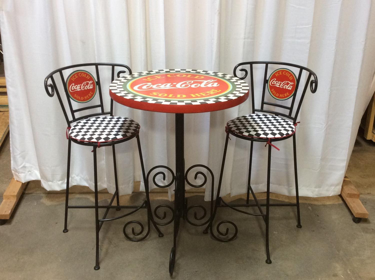 Coca cola bar stools and online tables