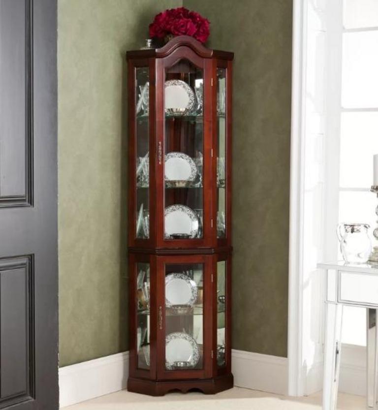 CORNER CURIO CABINET