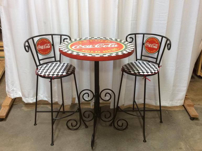 Auction Ohio Coca Cola Bistro Table Chairs