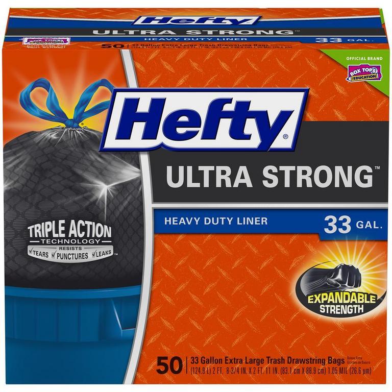 50CT. 33G TRASH BAGS