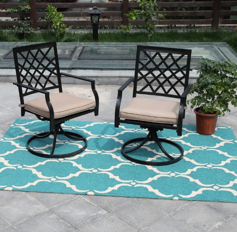 2-PATIO SWIVEL CHAIRS