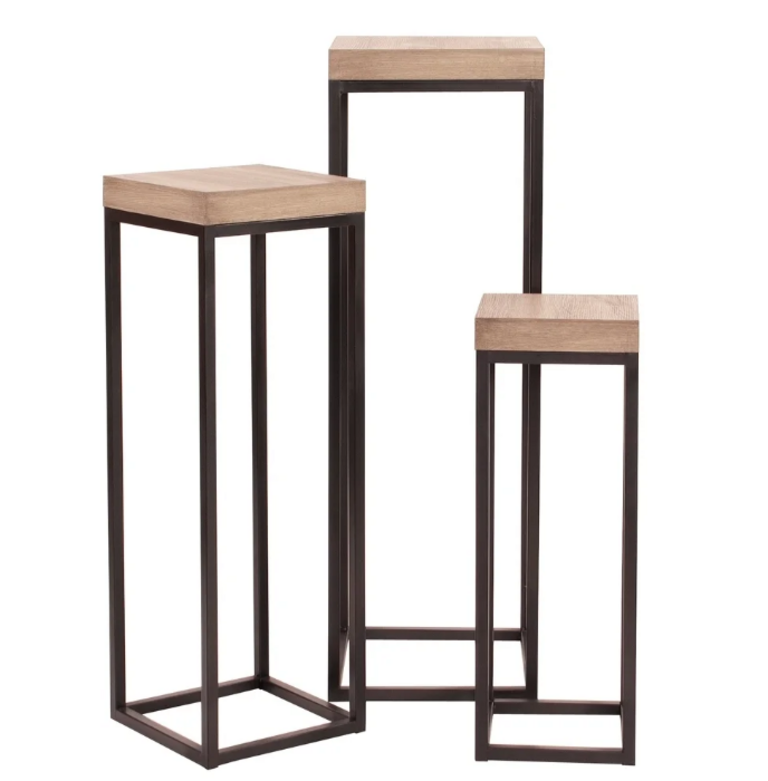 3-PC PEDESTAL TABLE SET