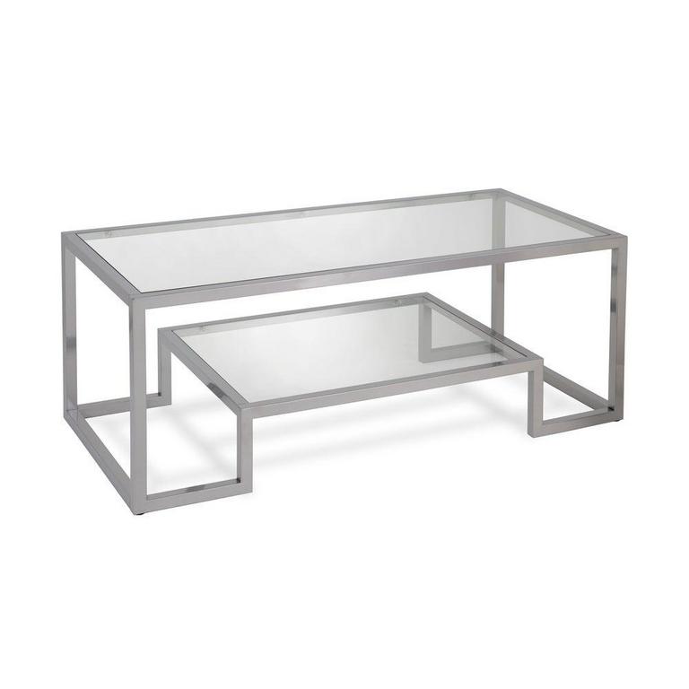 SILVER GEOMETRIC COFFEE TABLE