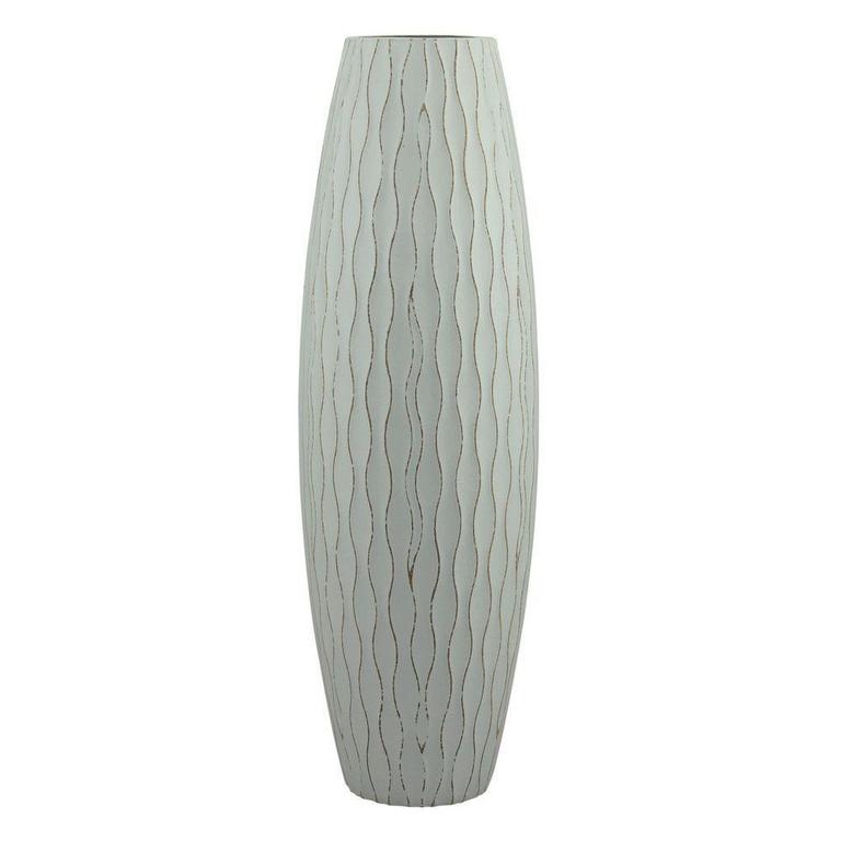 16" DECORATIVE WOOD VASE