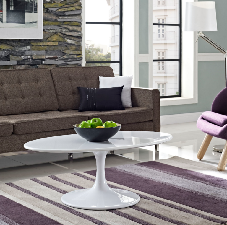 42" WHITE COFFEE TABLE