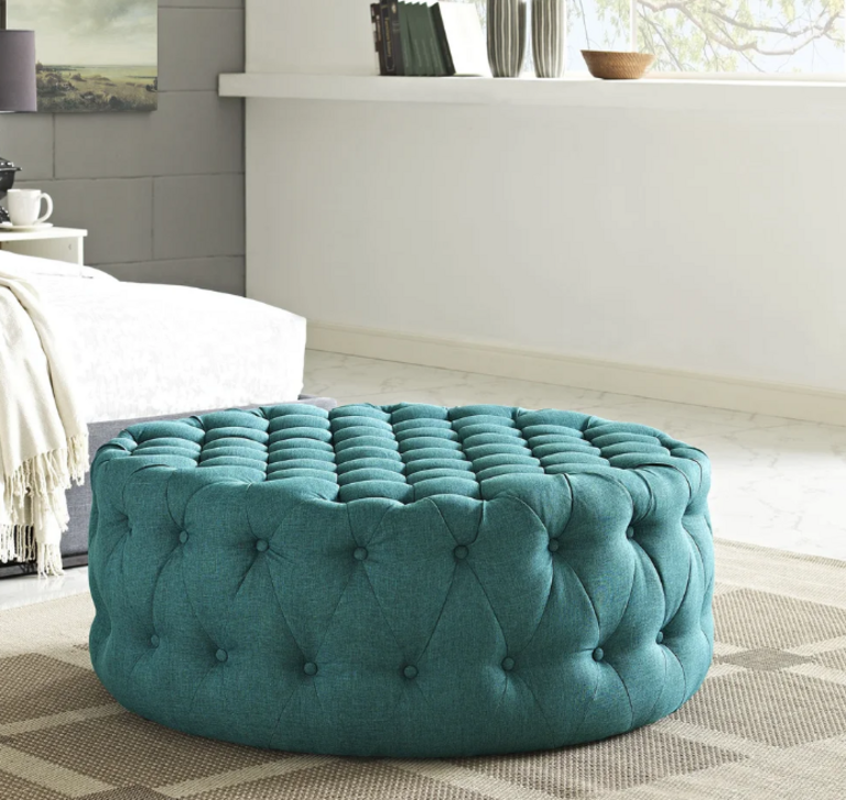 HARRISON TEAL OTTOMAN