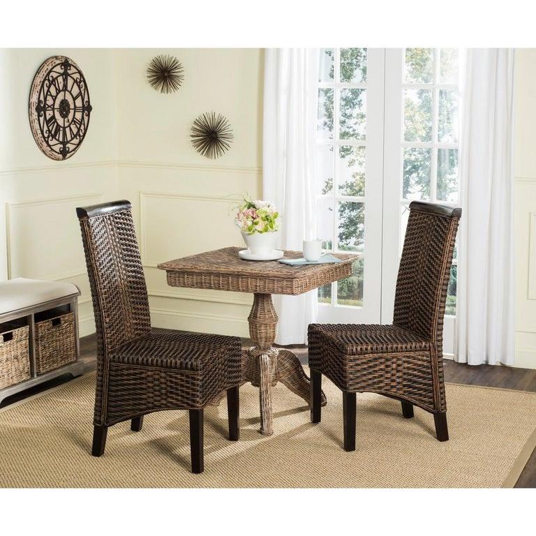 2 WICKER DINING CHAIRS