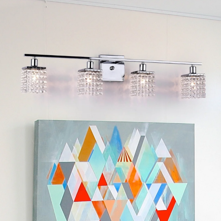 4-LT CHROME-CRYSTAL SCONCE
