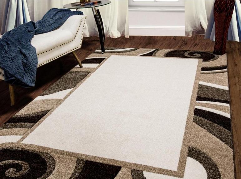 WAVY BORDER AREA RUG 8'X10'
