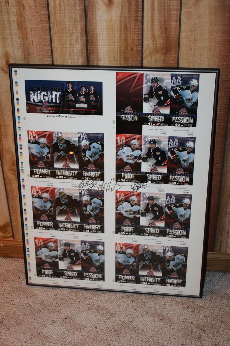 Auction Ohio 2002 Blue Jackets Ticket Poster