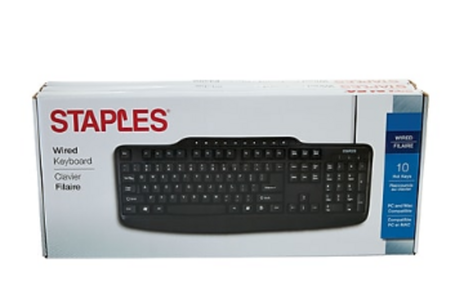 STAPLES WIRED KEYBOARD