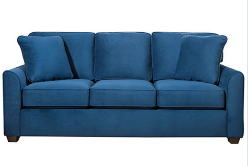 Zipperbuy QUICK SHIP BLUE SOFA