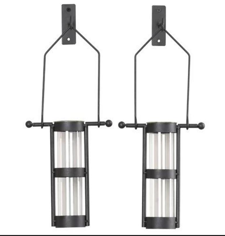 2 WALL VASES