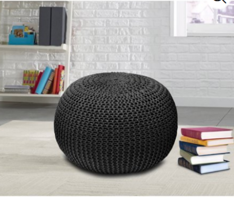ROUND KNIT POUF