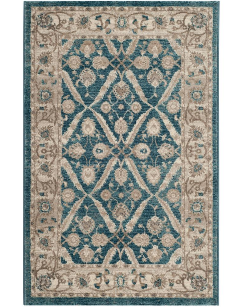 2'X3' BLUE/BEIGE AREA RUG