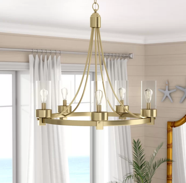 WAGON WHEEL CHANDELIER