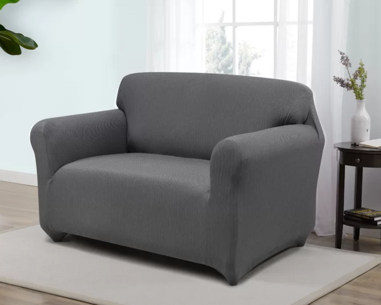 Zipperbuy GRAY LOVESEAT SLIPCOVER