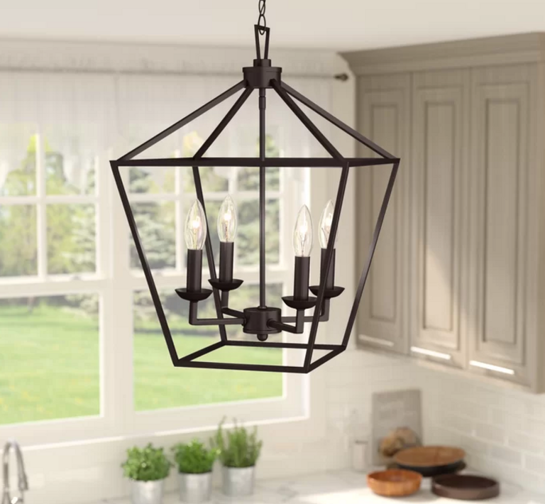 BRONZE 4-LIGHT PENDANT