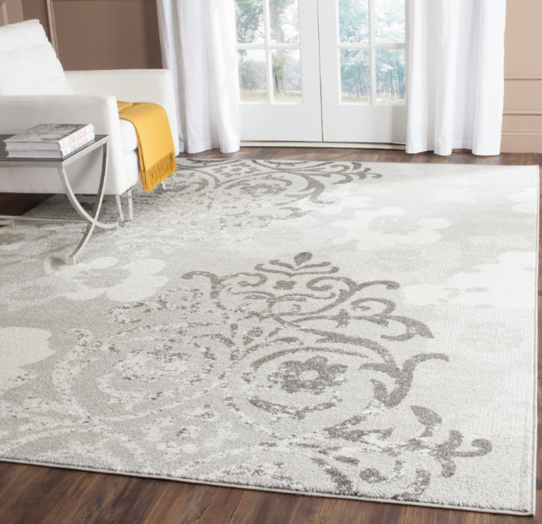 9'X12' SILVER/IVORY RUG